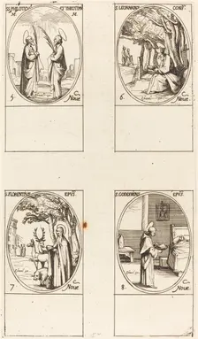 Sts. Philoteus and Theotimus; St. Leonard; St. Florentinus; St. Godfrey. Creator: Jacques Callot