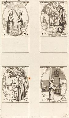 Sts. Philoteus and Theotimus; St. Leonard; St. Florentinus; St. Godfrey. Creator: Jacques Callot