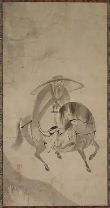 Su Dongpo Riding a Donkey, late 16th to early 17th century. Creator: Reietsu (Japanese, active late 1500s to early 1600s)