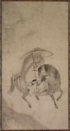 Su Dongpo Riding a Donkey, late 16th to early 17th century. Creator: Reietsu (Japanese, active late 1500s to early 1600s)