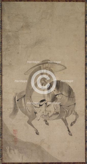 Su Dongpo Riding a Donkey, late 16th to early 17th century. Creator: Reietsu (Japanese, active late 1500s to early 1600s).