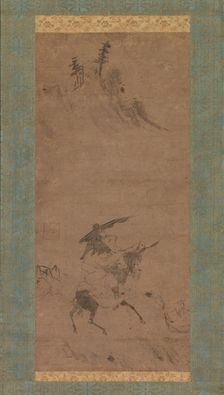 Su Shi Riding a Donkey, early 15th century. Creator: Bokudo Sojun