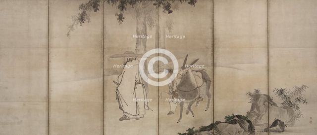 Su Shi (So Shoku) and Pan Lang (Han Ro), early 1600s. Creator: Unkoku T?gan (Japanese, 1547-1618).