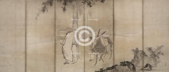 Su Shi (So Shoku) and Pan Lang (Han Ro), early 1600s. Creator: Unkoku T?gan (Japanese, 1547-1618).