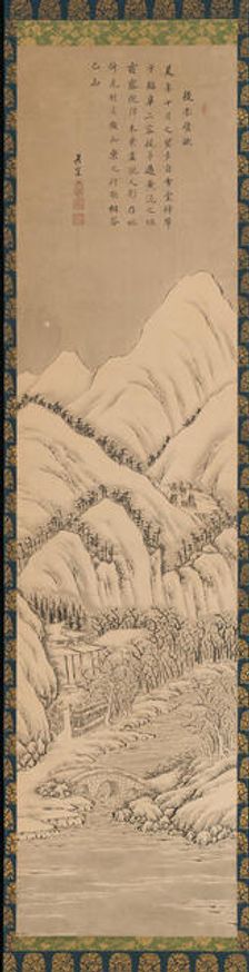 Su Shi's "Ode to His Second Visit to the Red Cliff", 19th century. Creator: Kano Hogai