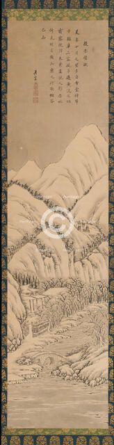 Su Shi's "Ode to His Second Visit to the Red Cliff", 19th century. Creator: Kano Hogai.