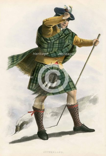 Sutherland, from The Clans of the Scottish Highlands, pub. 1845 (colour lithograph)