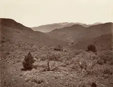 Sutro Tunnel's Road to Virginia City, 1875, printed ca. 1876. Creator: Carleton Emmons Watkins