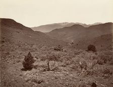 Sutro Tunnel's Road to Virginia City, 1875, printed ca. 1876. Creator: Carleton Emmons Watkins