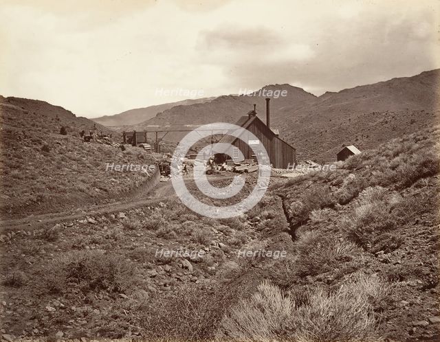Sutro Tunnel Shaft No. 3, 1875, printed ca. 1876. Creator: Carleton Emmons Watkins.