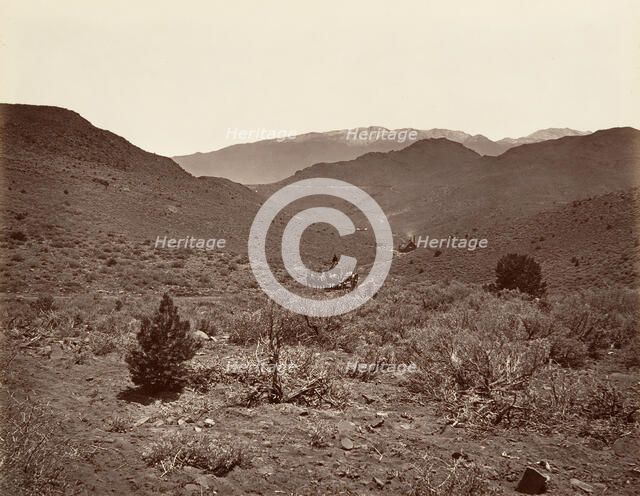 Sutro Tunnel's Road to Virginia City, 1875, printed ca. 1876. Creator: Carleton Emmons Watkins.