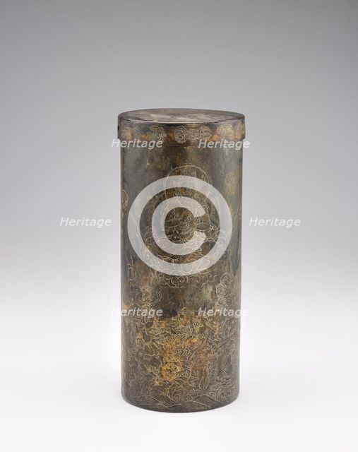 Sutra container with cover, Nara period, 724. Creator: Unknown.