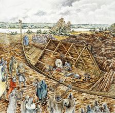 Sutton Hoo ship burial, 7th century, (1990-2010) Artist: Peter Dunn