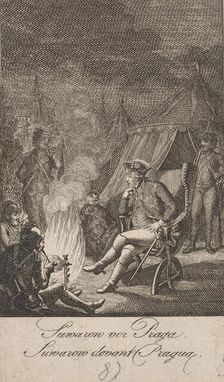 Suvorov before Praga, a suburb of Warsaw, 1797. Creator: Chodowiecki, Daniel Nikolaus (1726-1801)