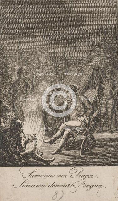 Suvorov before Praga, a suburb of Warsaw, 1797. Creator: Chodowiecki, Daniel Nikolaus (1726-1801).