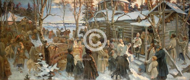 Suvorov leaves Konchanskoye Village in 1799, 1901-1902.