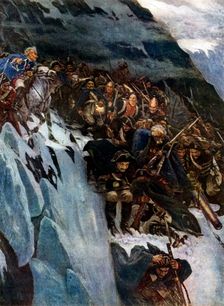 Suvorov's March through the Alps 1799, (1899), (1939). Creator: Vasily Surikov