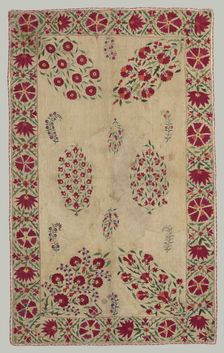 Suzani:divan cover, 1700s. Creator: Unknown