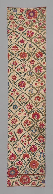 Suzani (large embroidered hanging or cover), Uzbekistan, 1825/75. Creator: Unknown