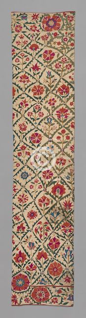 Suzani (large embroidered hanging or cover), Uzbekistan, 1825/75. Creator: Unknown.