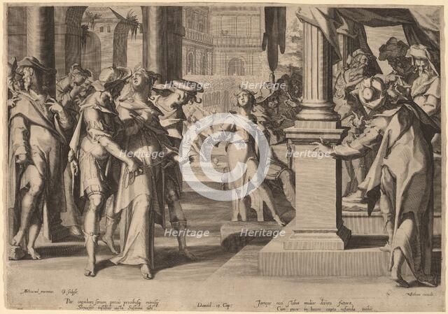 Suzannah before Daniel, 1606. Creator: Willem van Swanenburg.