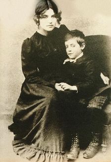 Suzanne Valadon and her son Maurice Utrillo, c1889. Creator: Anonymous ()