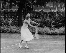 Suzanne Lenglen Playing a Tennis Match, 1922. Creator: British Pathe Ltd