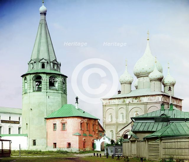 Suzdal: The Cathedral of the Nativity of Christ [i.e. the Cathedral of the Nativity of the..., 1912. Creator: Sergey Mikhaylovich Prokudin-Gorsky.