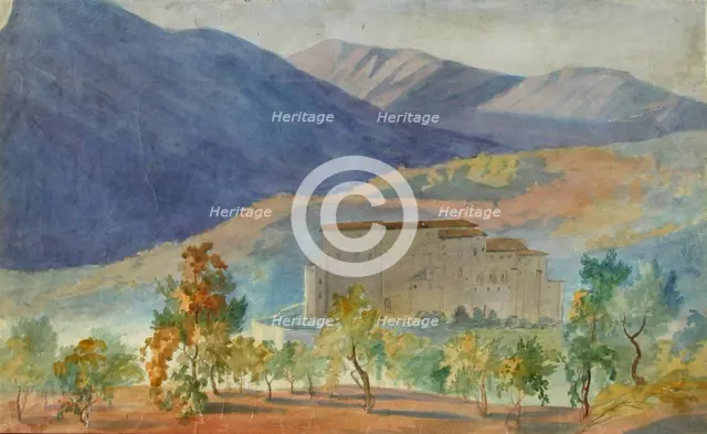 Subiaco, Rocca Abbaziale, 1830-1873. Creator: Robert Wilhelm Ekman.