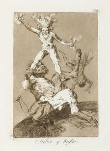 Subir y bajar.; Los Caprichos, pl.56, 1799. Creator: Francisco Goya