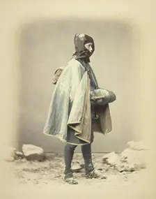 Subject in Winter Dress, about 1868. Creator: Felice Beato