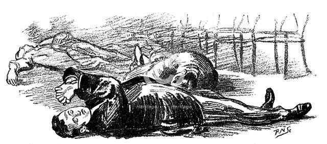 Subjects hypnotised by the sound of a gong, 1891. Artist: Unknown