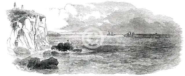Submarine Electric Telegraph between Dover and Calais - The Electric Wire at Cape Grinez, 1850. Creator: Unknown.