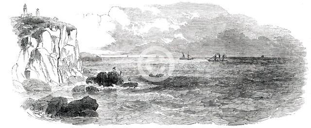 Submarine Electric Telegraph between Dover and Calais - The Electric Wire at Cape Grinez, 1850. Creator: Unknown.