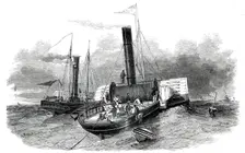 Submarine Electric Telegraph between Dover and Calais - The Goliah Steamer...1850. Creator: Unknown