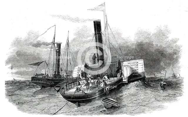 Submarine Electric Telegraph between Dover and Calais - The Goliah Steamer...1850. Creator: Unknown.