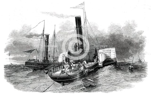 Submarine Electric Telegraph between Dover and Calais - The Goliah Steamer...1850. Creator: Unknown.