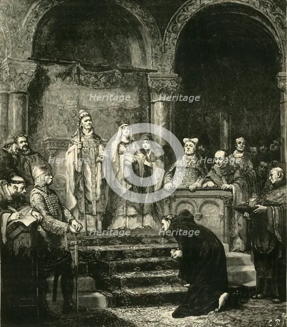 'Submission of Henry IV. At Canossa', (1077), 1890.   Creator: Unknown.