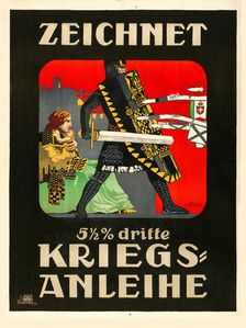 Subscribe to the third war loan!, 1915. Creator: Puchinger, Erwin (1875-1944)