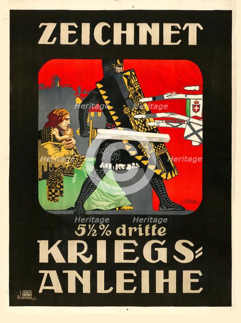 Subscribe to the third war loan!, 1915. Creator: Puchinger, Erwin (1875-1944).