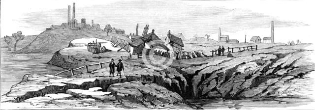 Subsidence of land at the Northwich Salt-Mines, 1881. Creator: Unknown.
