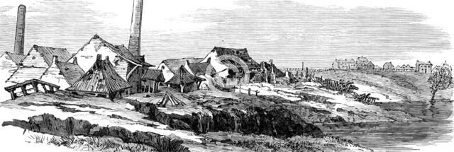 Subsidence of land at the Northwich Salt-Mines, 1881. Creator: Unknown.