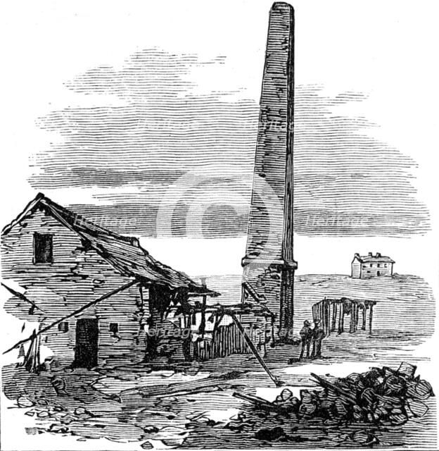 Subsidence of land at the Northwich Salt-Mines, 1881. Creator: Unknown.