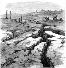 Subsidence of land at the Northwich Salt-Mines, 1881. Creator: Unknown
