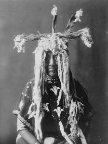 Substitute sacred head-dress-Piegan, c1910. Creator: Edward Sheriff Curtis