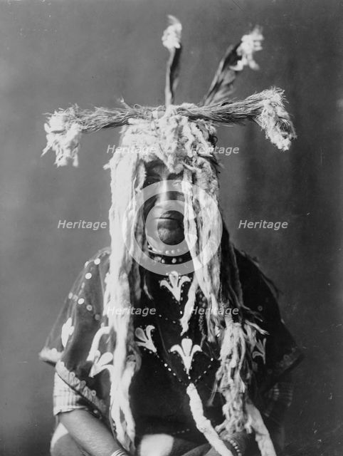 Substitute sacred head-dress-Piegan, c1910. Creator: Edward Sheriff Curtis.