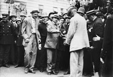 Subway beginning, Lexington Ave.; Chief Engineer Stack, W.R. Wilcox, D. McManus, 1911. Creator: Bain News Service