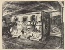 Subway Bootblack, ca.1935 - 1943. Creator: Nan Lurie