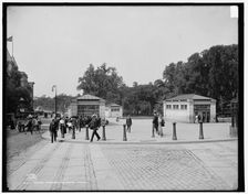 Subway entrances on Boston Common, c1900. Creator: Unknown