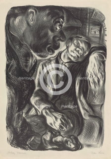 Subway Scene, ca.1935 - 1943. Creator: Nan Lurie.